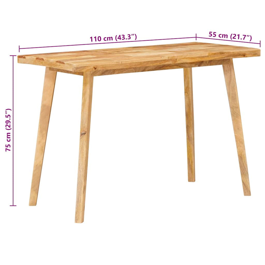 Eettafel Naturel 100 x 55 x 75 cm Massief Mango Hout
