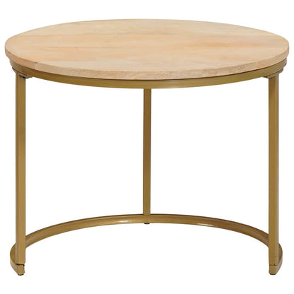 Nest Koffietafels 3 pcs Wit Massief mangohout en staal