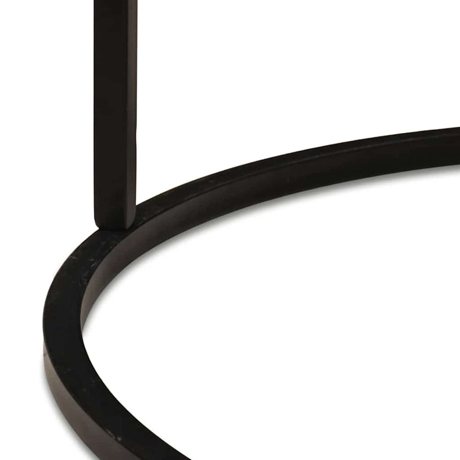 Nest Koffietafels 3 pcs Zwart Massief mangohout en staal