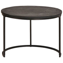 Nest Koffietafels 3 pcs Zwart Massief mangohout en staal