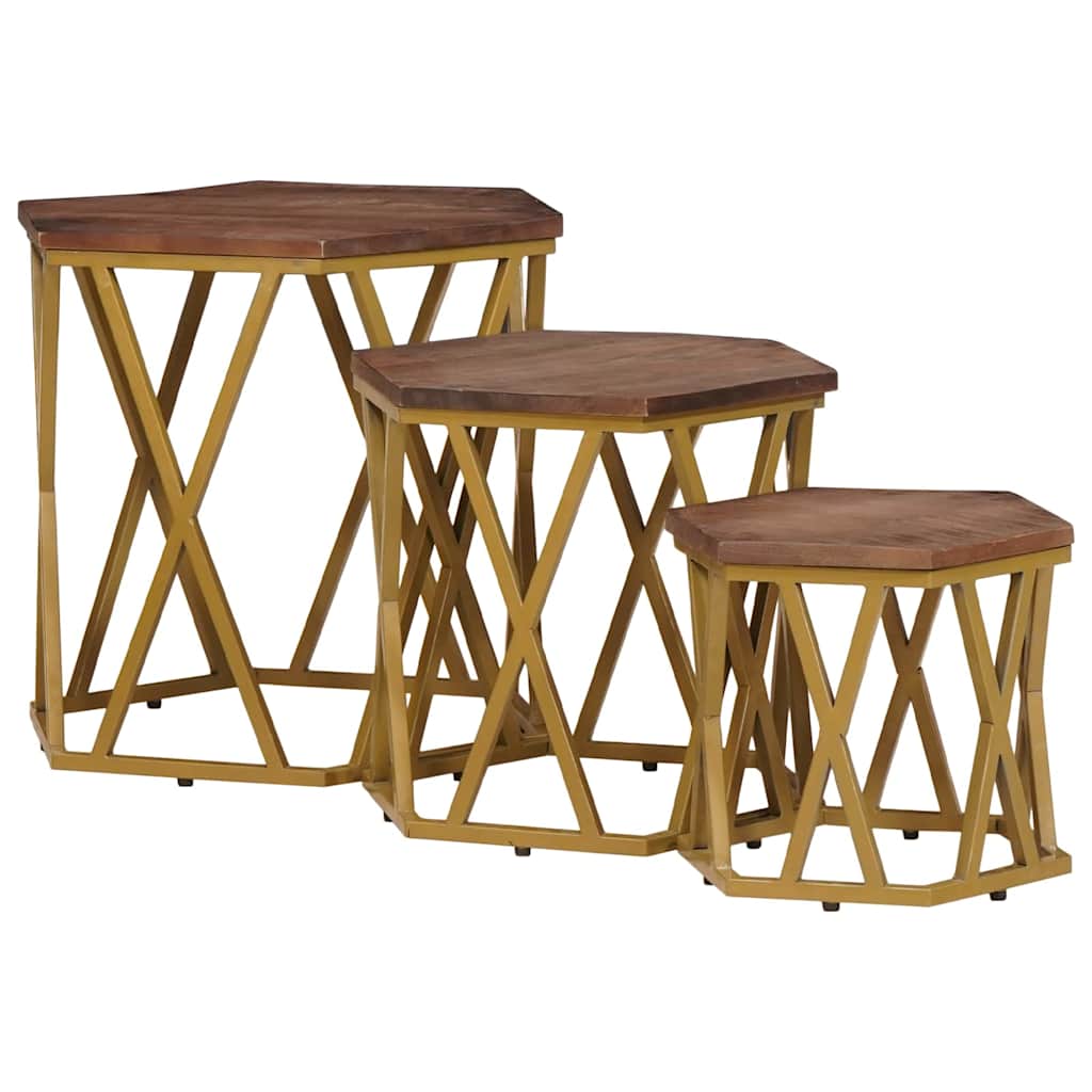 Salontafels Bruin 55 x 55 x 50 cm Massief Mango Hout