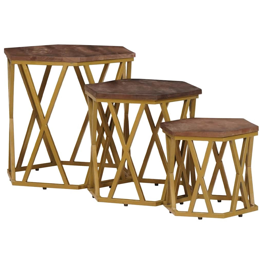Salontafels Bruin 55 x 55 x 50 cm Massief Mango Hout