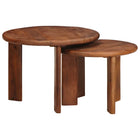Nest Coffee Tables 2 pcs Honey Brown Solid Mango Wood