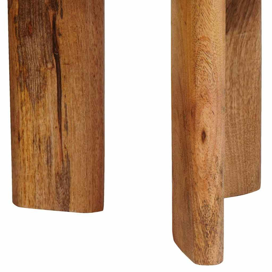 Nesttafels 3 pcs Bruin Massief Mango Hout