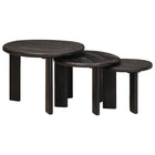 Nesttafels massief mango hout wit 3 stuks 54x54x40 cm