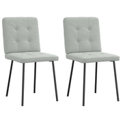 Dining chairs 2 pcs velvet light grey