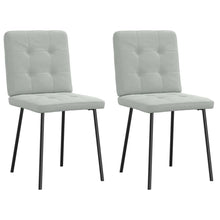 Eetkamerstoelen 2 st fluweel lichtgrijs