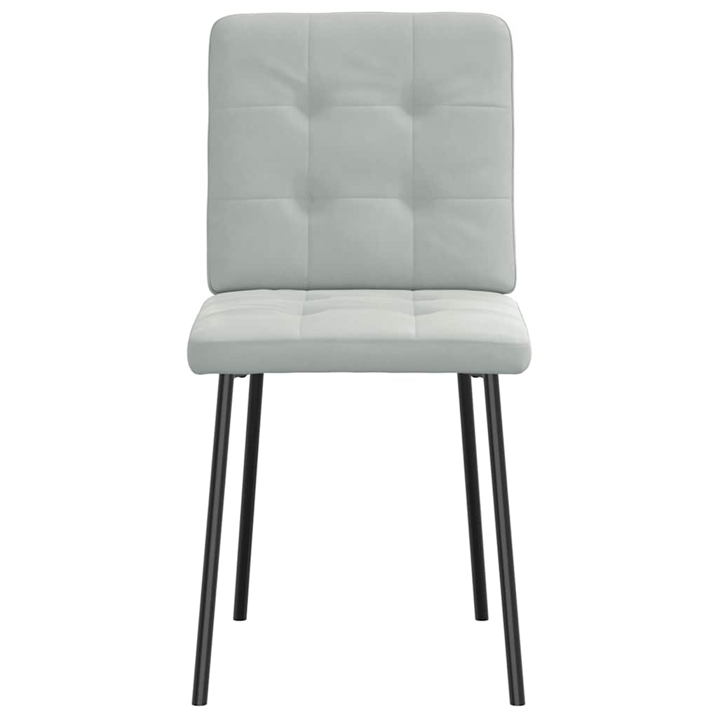 Eetkamerstoelen 2 st fluweel lichtgrijs