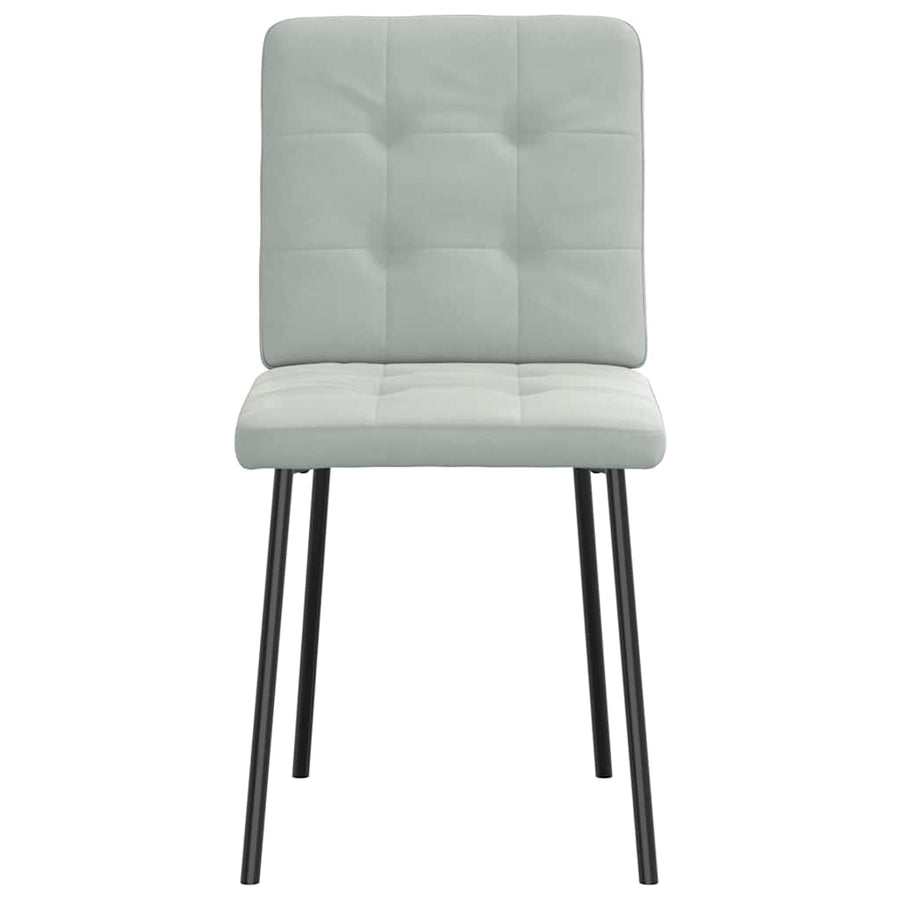 Eetkamerstoelen 2 st fluweel lichtgrijs