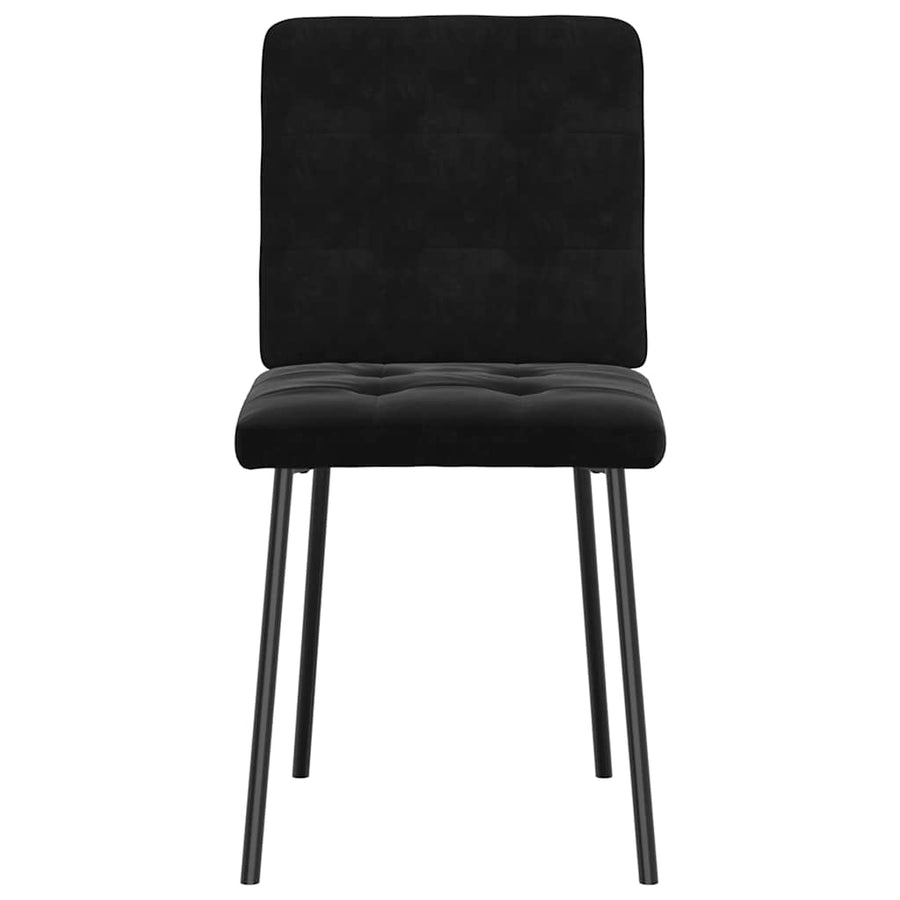 Eetkamerstoelen 2 st fluweel zwart