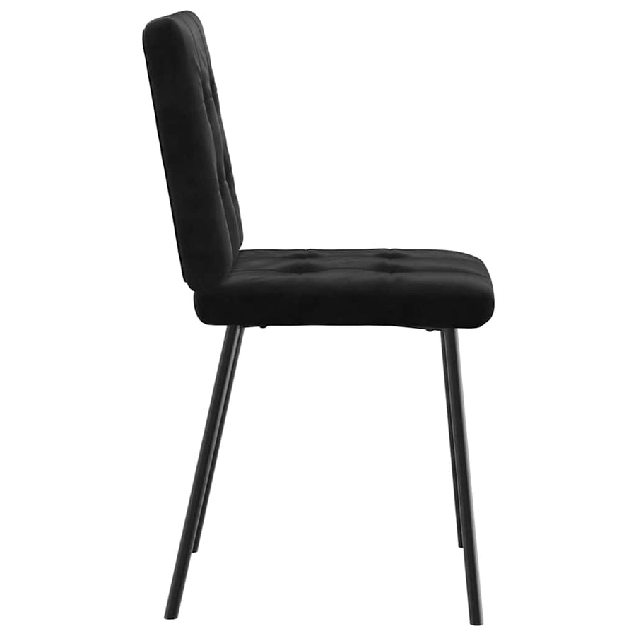 Eetkamerstoelen 2 st fluweel zwart