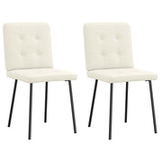 Dining Chairs 2 pcs Velvet Cream