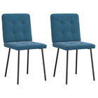 Eetkamerstoelen 2 st fluweel blauw 45x54x83 cm