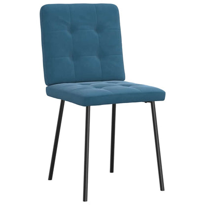 Eetkamerstoelen 2 st fluweel blauw