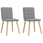 Dining chairs 2 pcs fabric light grey