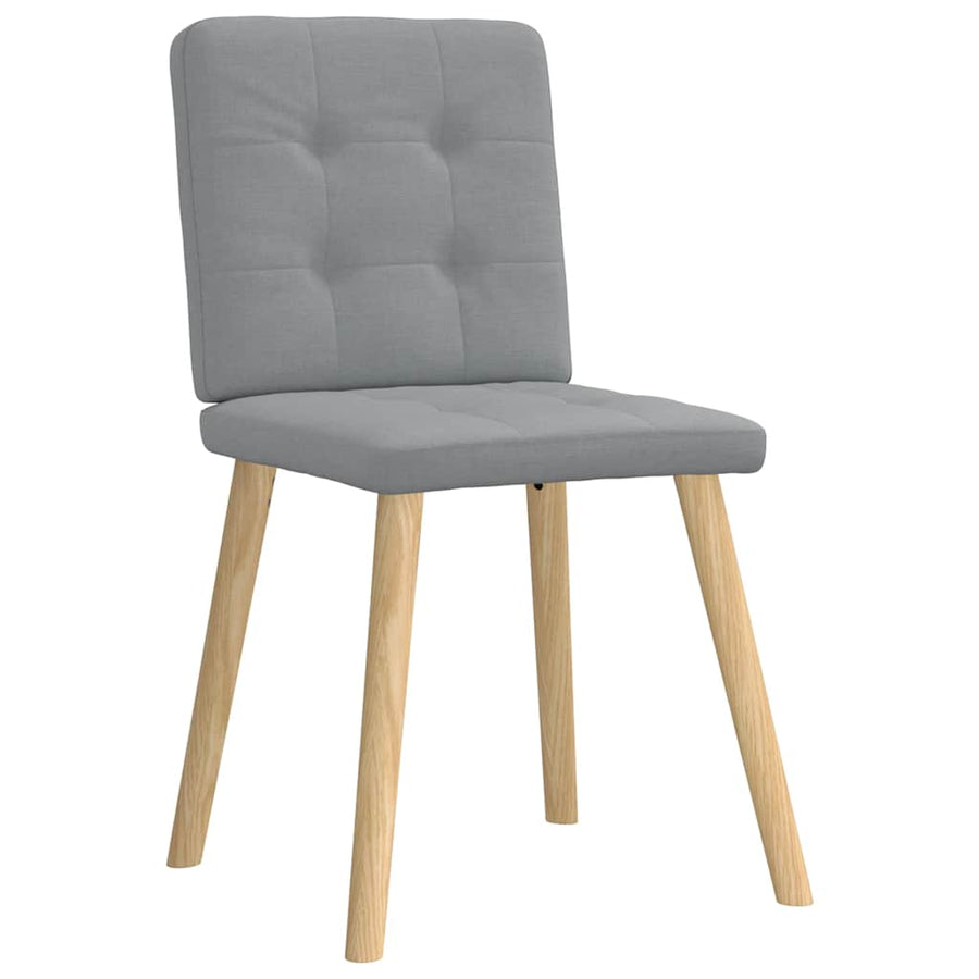 Eetkamerstoelen 2 st stof lichtgrijs