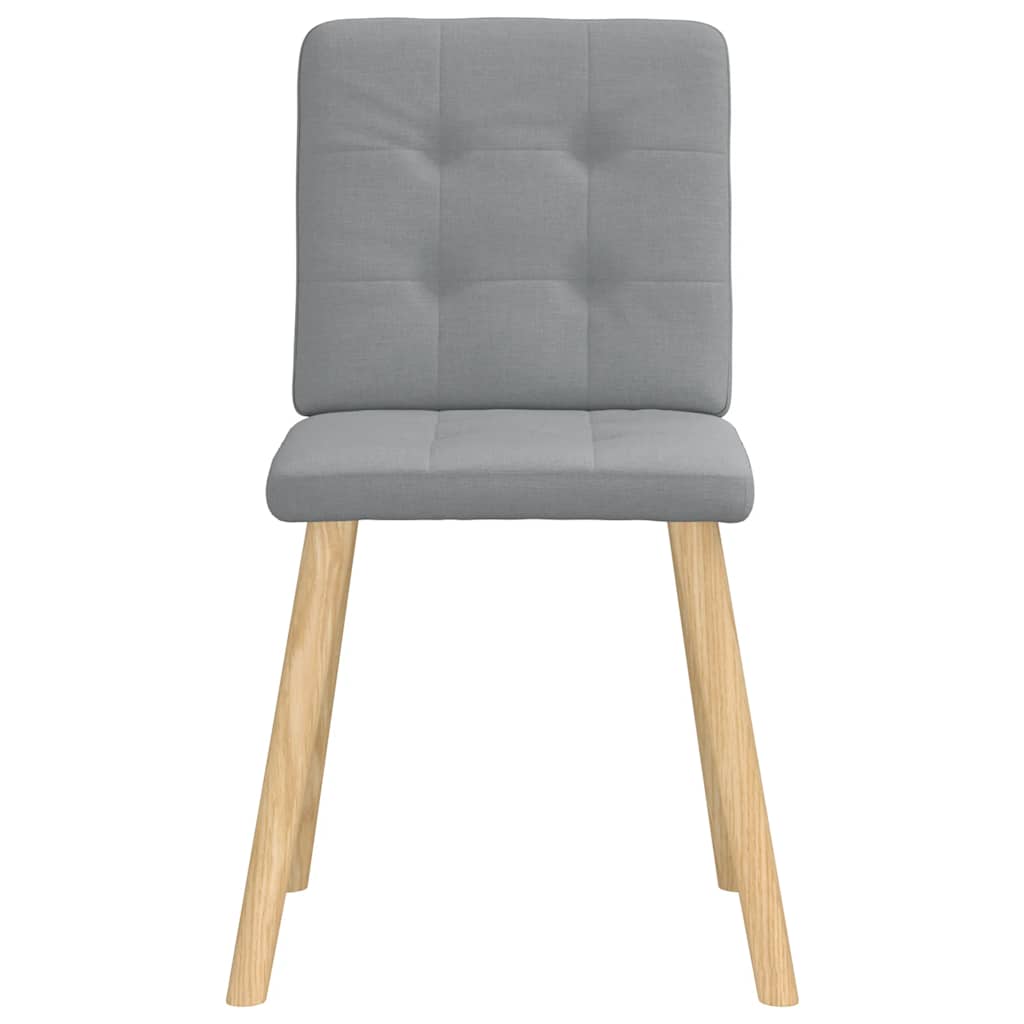 Eetkamerstoelen 2 st stof lichtgrijs