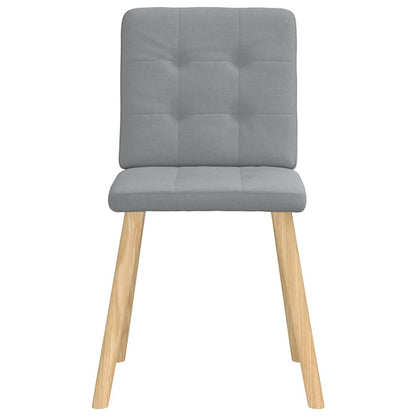 Eetkamerstoelen 2 st stof lichtgrijs