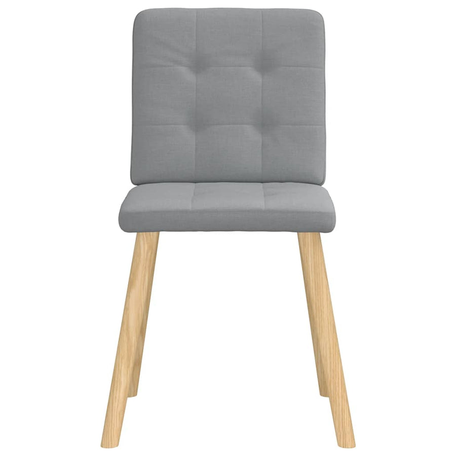 Eetkamerstoelen 2 st stof lichtgrijs