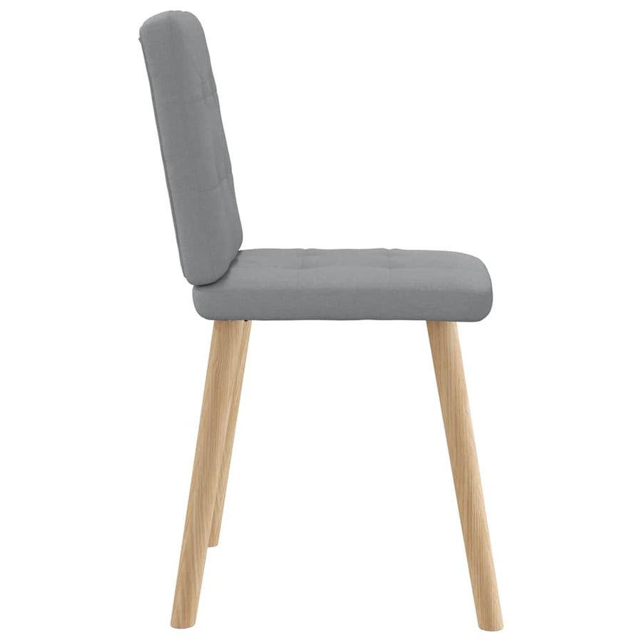 Eetkamerstoelen 2 st stof lichtgrijs