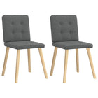 Dining chairs, 2 pcs, fabric, dark grey