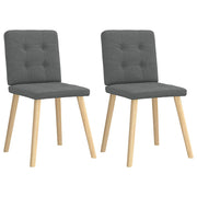 Dining chairs, 2 pcs, fabric, dark grey