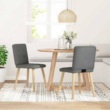 Eetkamerstoelen 2 st stof donkergrijs
