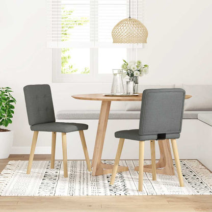 Eetkamerstoelen 2 st stof donkergrijs
