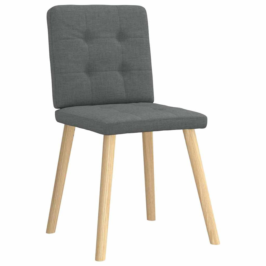Eetkamerstoelen 2 st stof donkergrijs