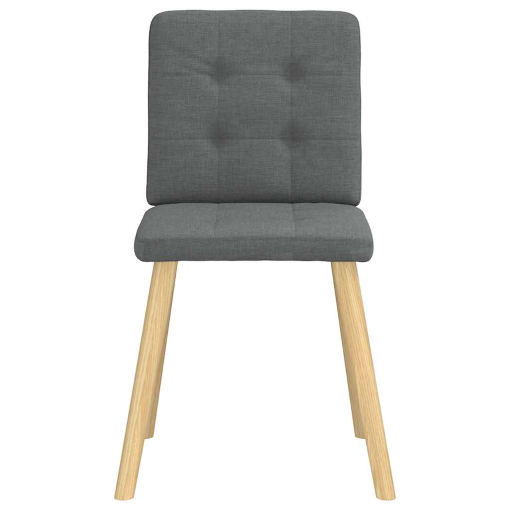 Eetkamerstoelen 2 st stof donkergrijs