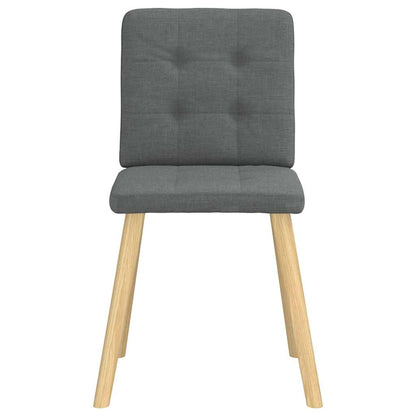 Eetkamerstoelen 2 st stof donkergrijs