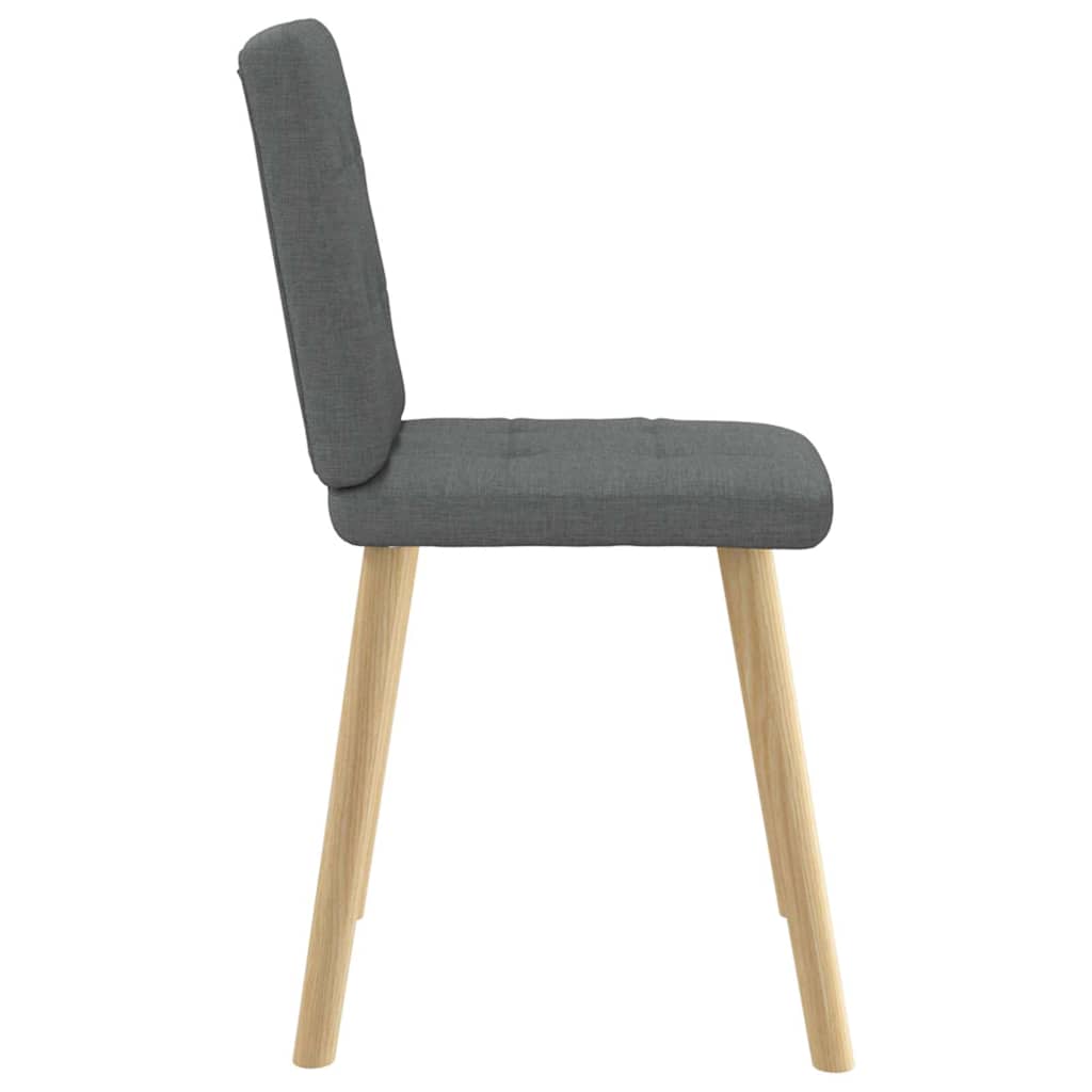Eetkamerstoelen 2 st stof donkergrijs