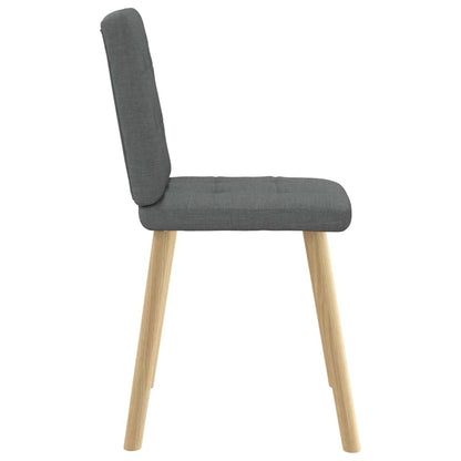 Eetkamerstoelen 2 st stof donkergrijs