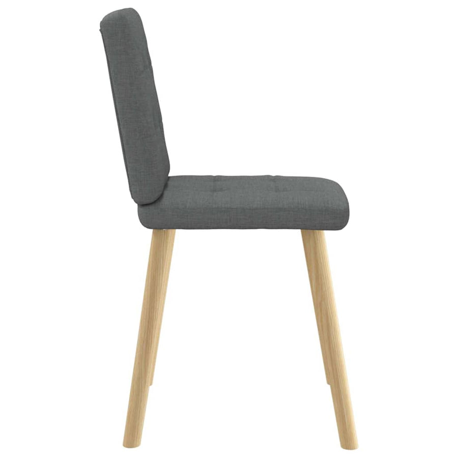 Eetkamerstoelen 2 st stof donkergrijs