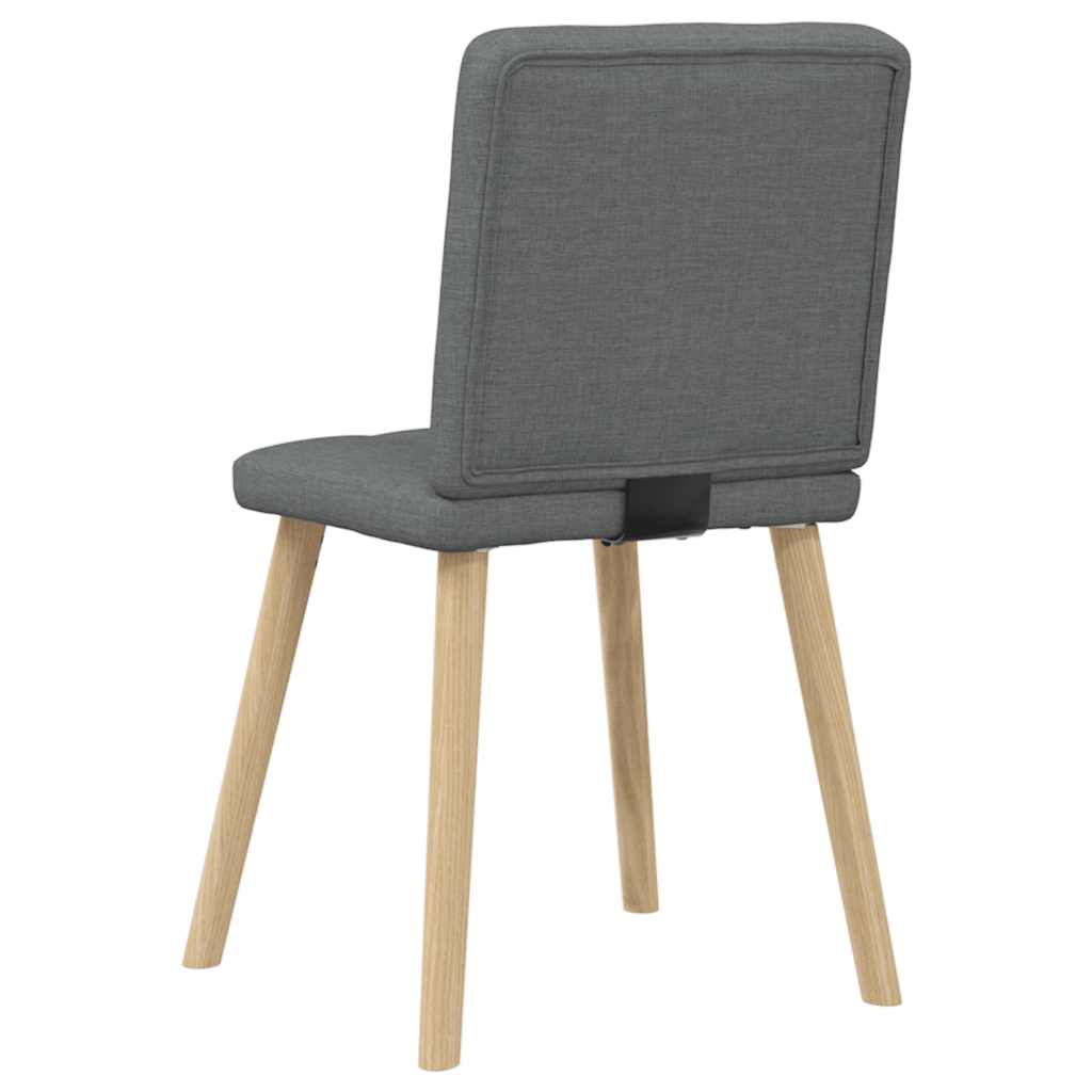Eetkamerstoelen 2 st stof donkergrijs