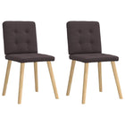 Dining chairs 2 pc fabric dark brown