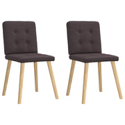 Dining chairs 2 pc fabric dark brown