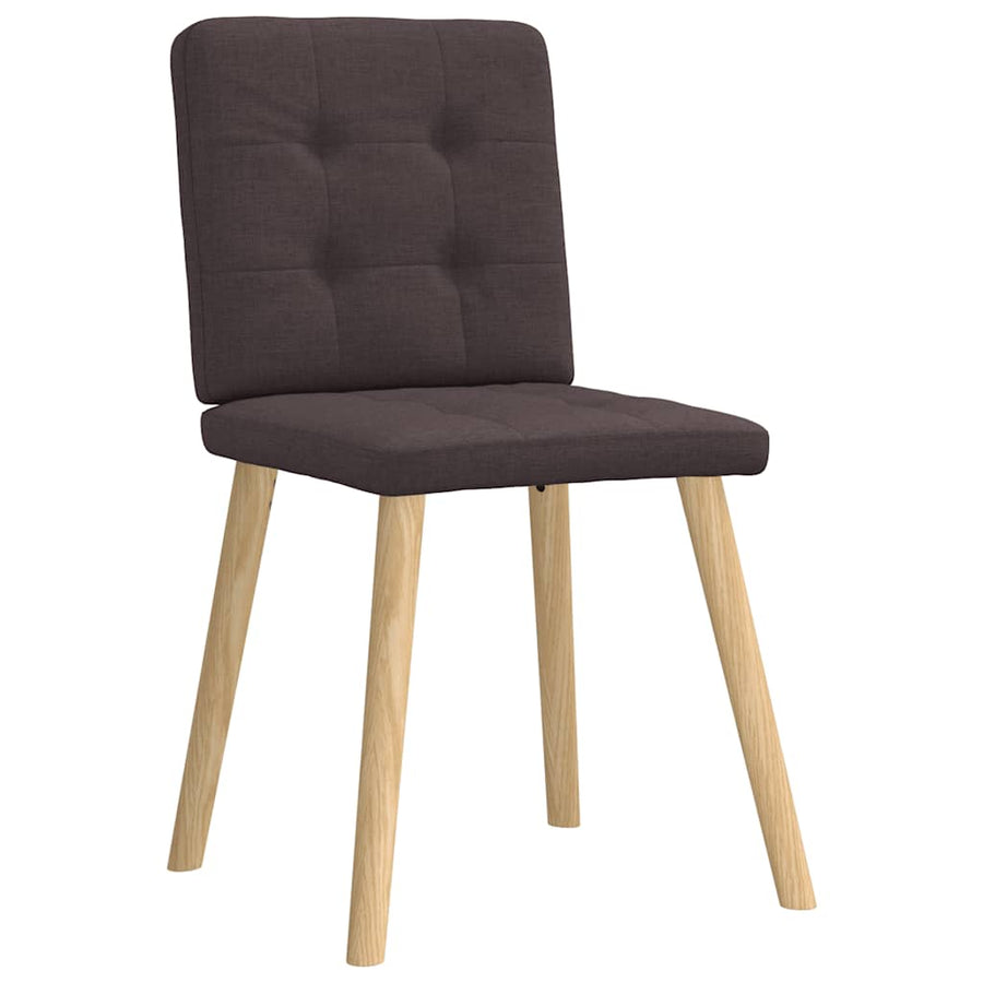 Eetkamerstoelen 2 st stof donkerbruin