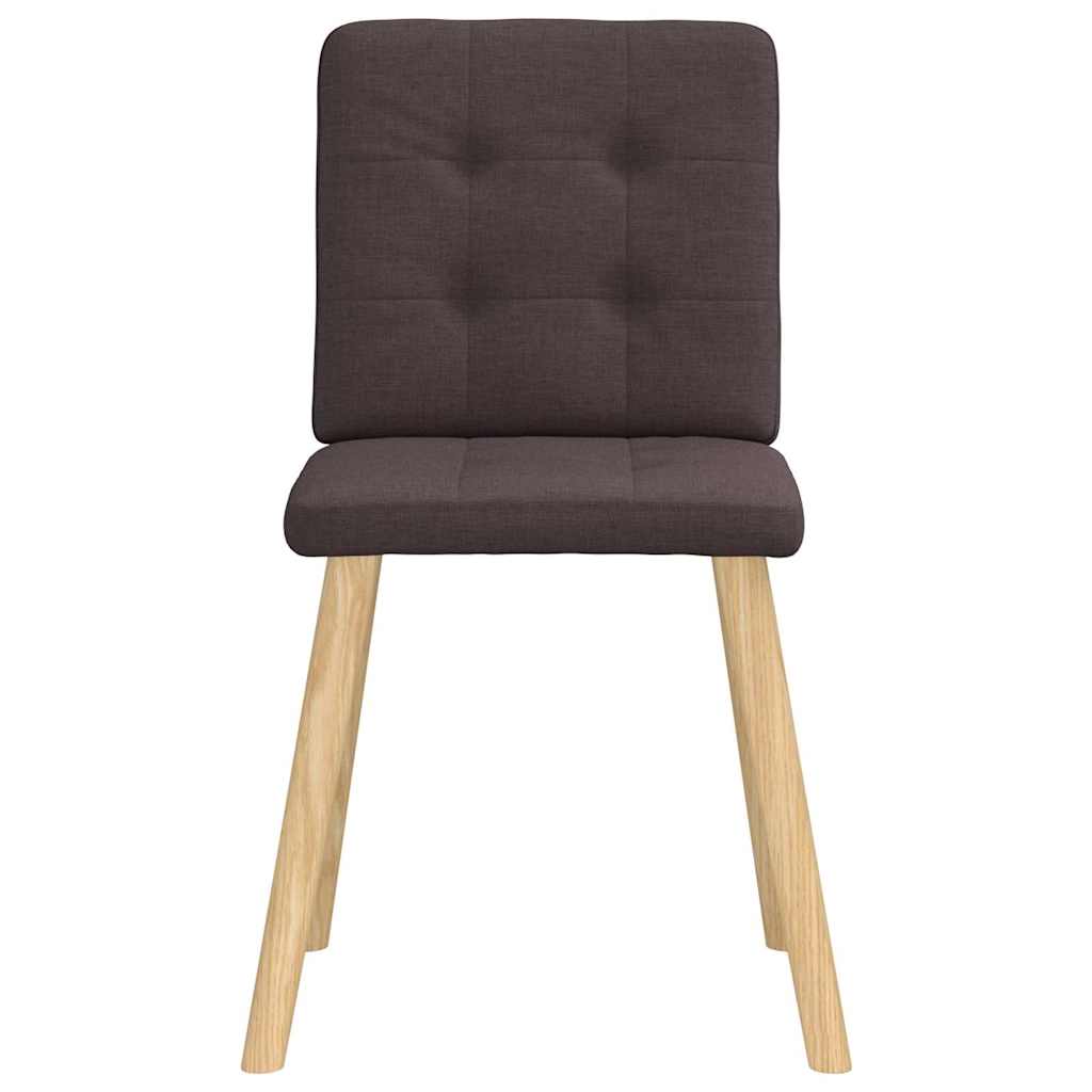 Eetkamerstoelen 2 st stof donkerbruin