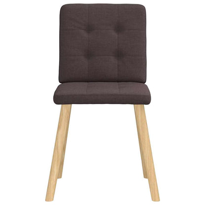 Eetkamerstoelen 2 st stof donkerbruin