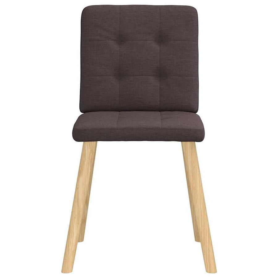 Eetkamerstoelen 2 st stof donkerbruin