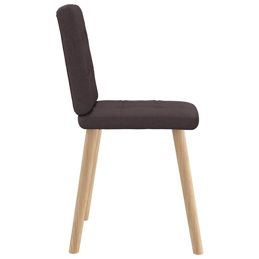 Eetkamerstoelen 2 st stof donkerbruin