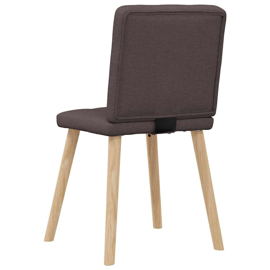 Eetkamerstoelen 2 st stof donkerbruin