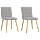 Eetkamerstoelen 2 stuks stof wolk grijs 45x54x86 cm