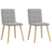 Dining chairs 2 pc fabric cloud grey