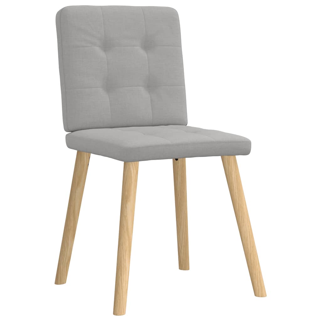 Eetkamerstoelen 2 st stof wolk grijs