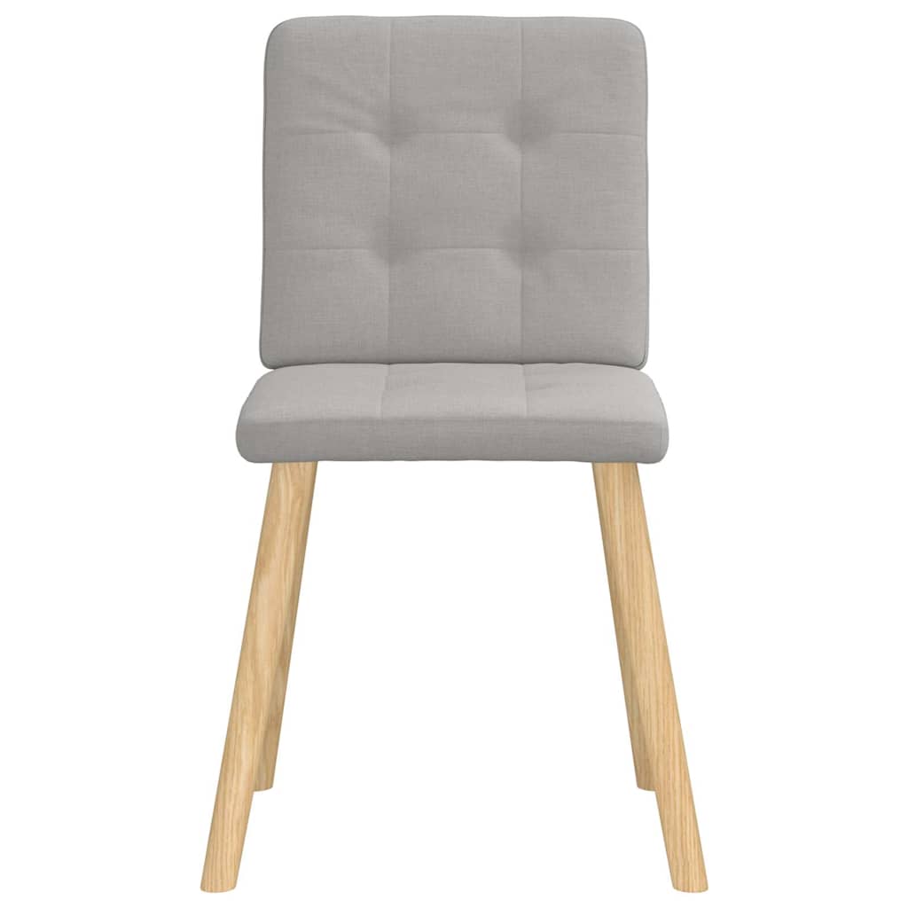 Eetkamerstoelen 2 st stof wolk grijs