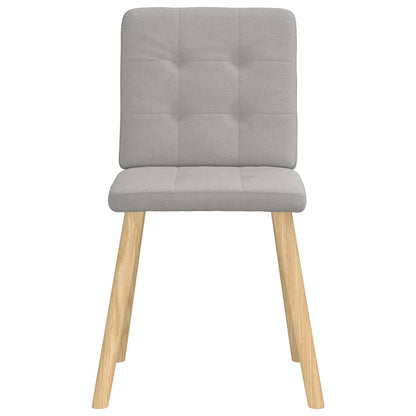 Eetkamerstoelen 2 st stof wolk grijs