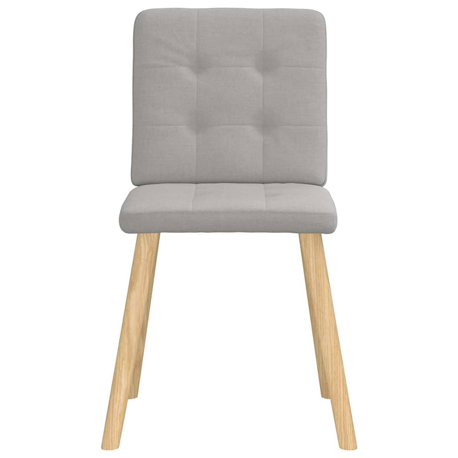 Eetkamerstoelen 2 st stof wolk grijs