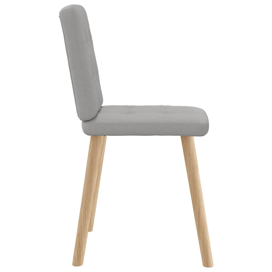 Eetkamerstoelen 2 st stof wolk grijs